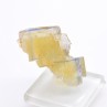 Yellow fluorite with blue border - La Barre mine, Puy-de-Dôme, France