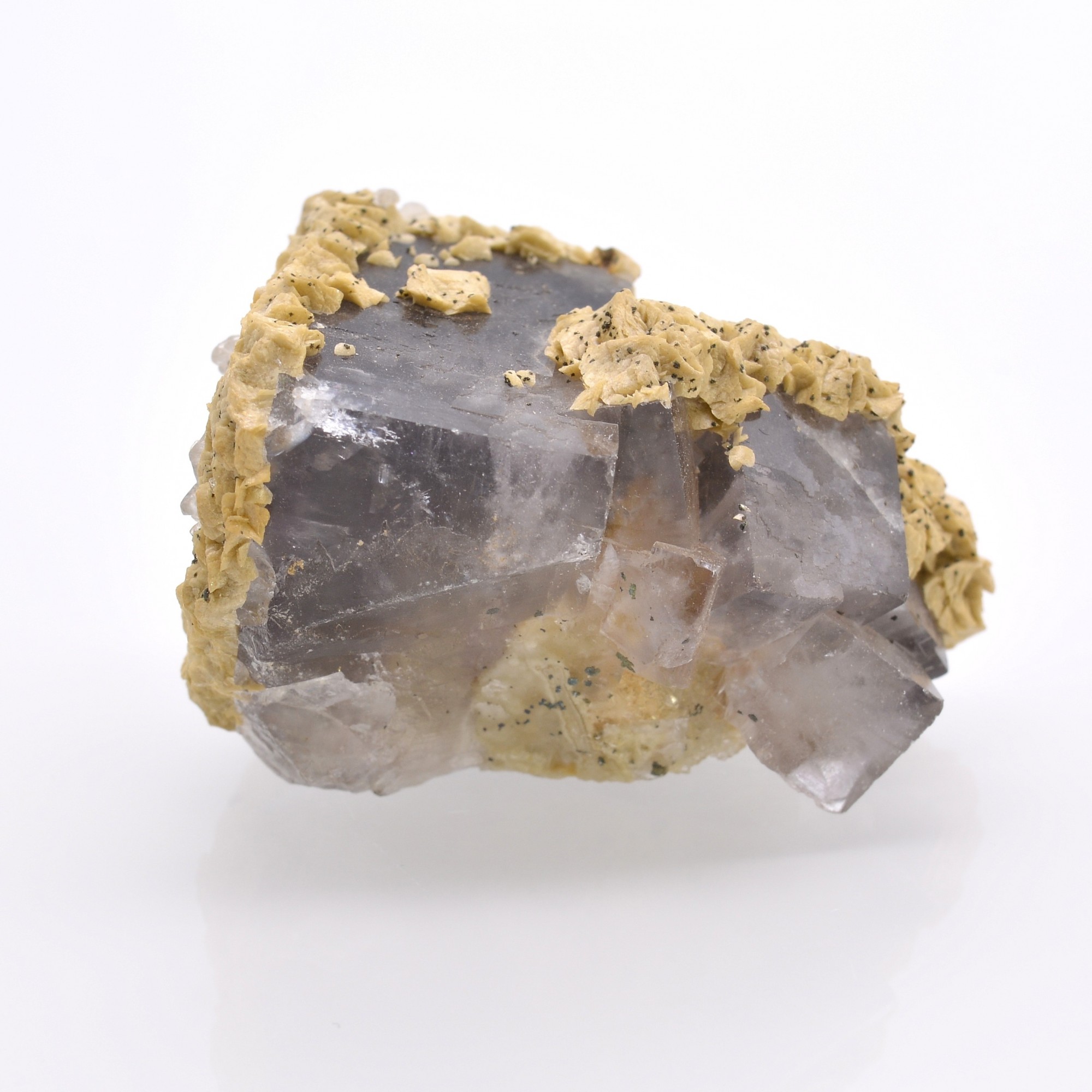 Fluorite, siderite and calcite - El Hamman, Morocco