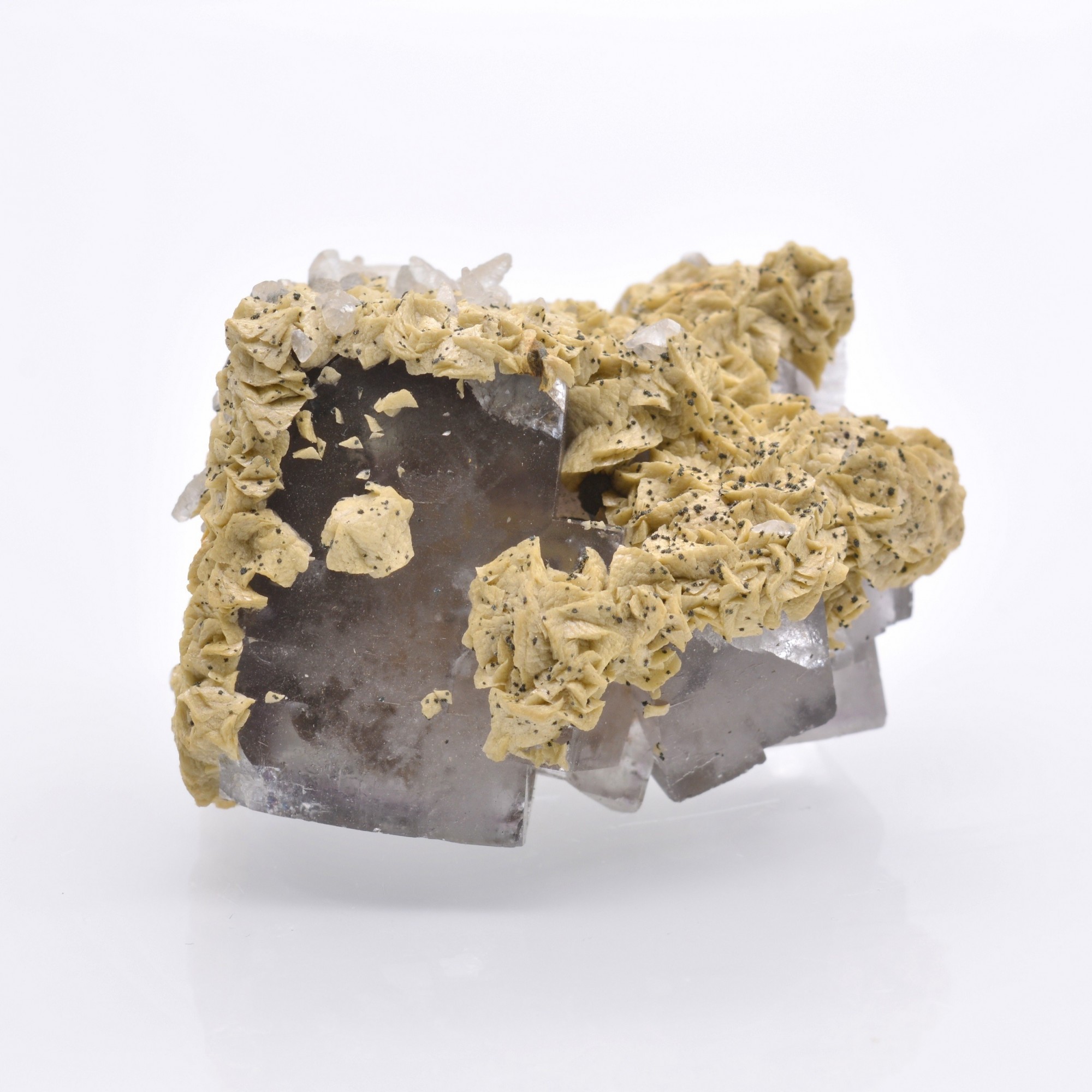 Fluorite, siderite and calcite - El Hamman, Morocco