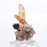 Quartz and azurite psm tetrahedrite - Mine à Giraud, Isère, France