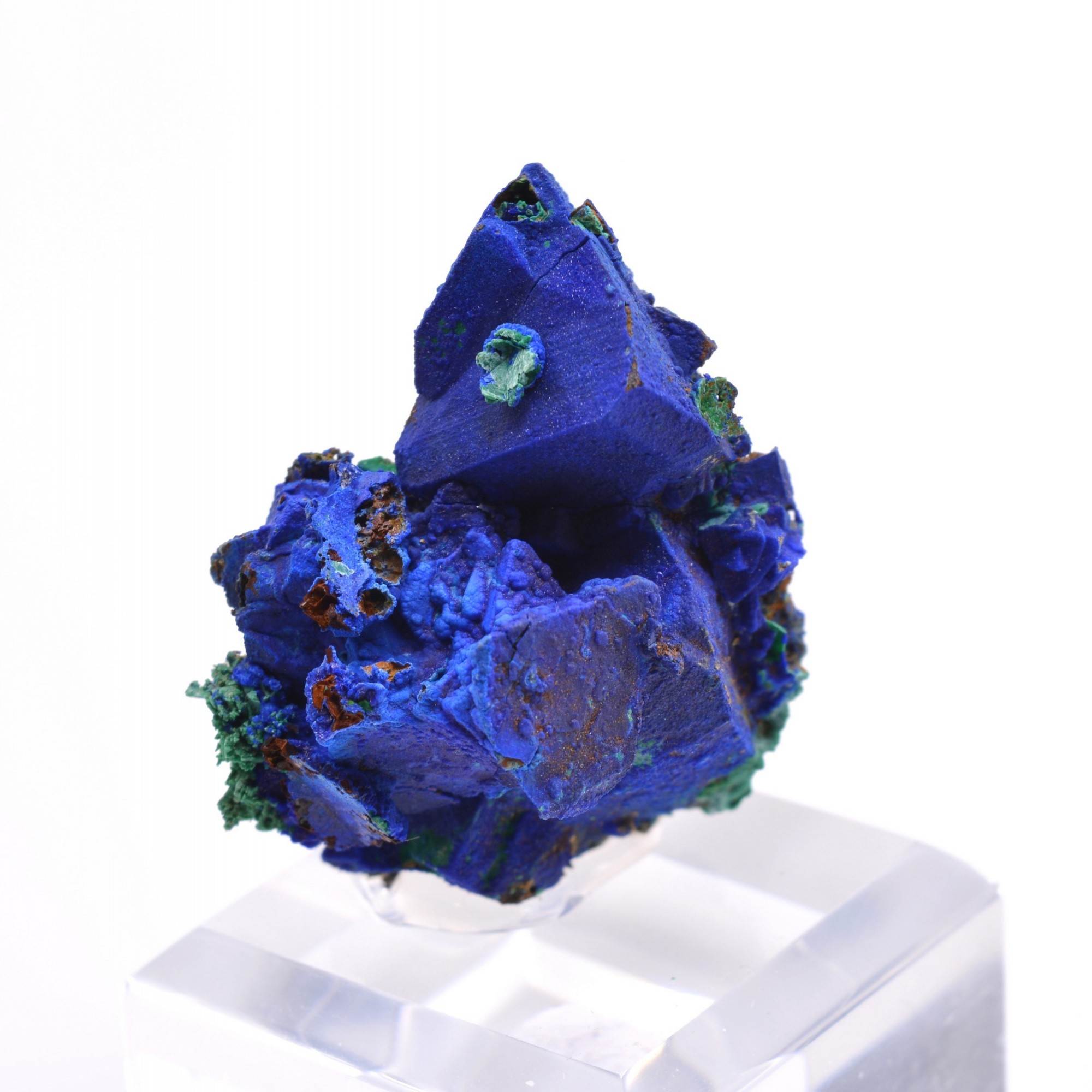 Azurite psm tetrahedrite - Mine à Giraud (La Gardette), Isère, France