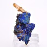 Azurite psm tétraèdrite et quartz - Mine à Giraud (La Gardette), Isère, France