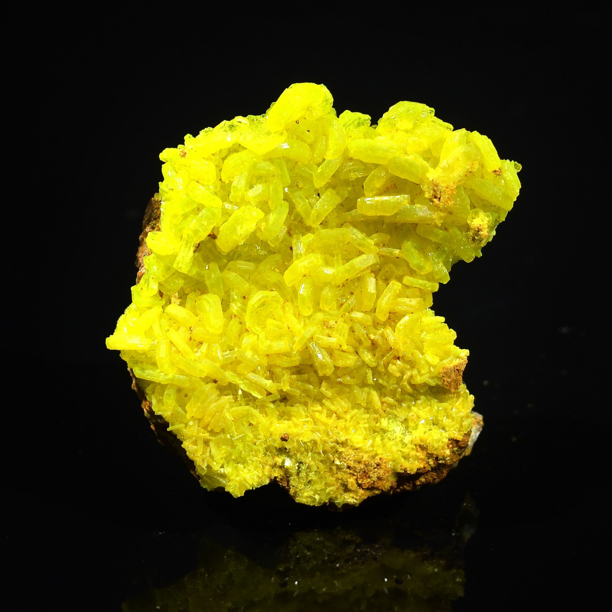 Autunite - Mine de Margnac, Haute-Vienne, France.