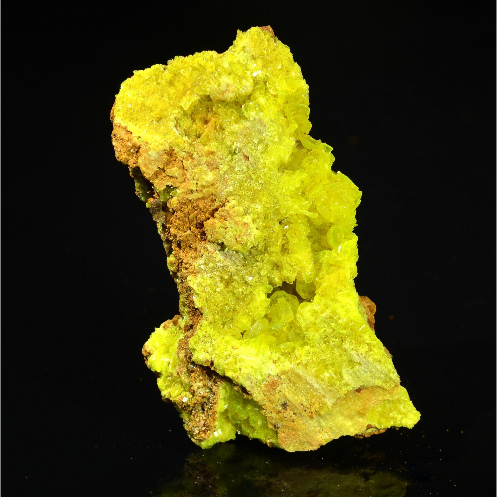 Autunite - Mine de Margnac, Haute-Vienne, France.