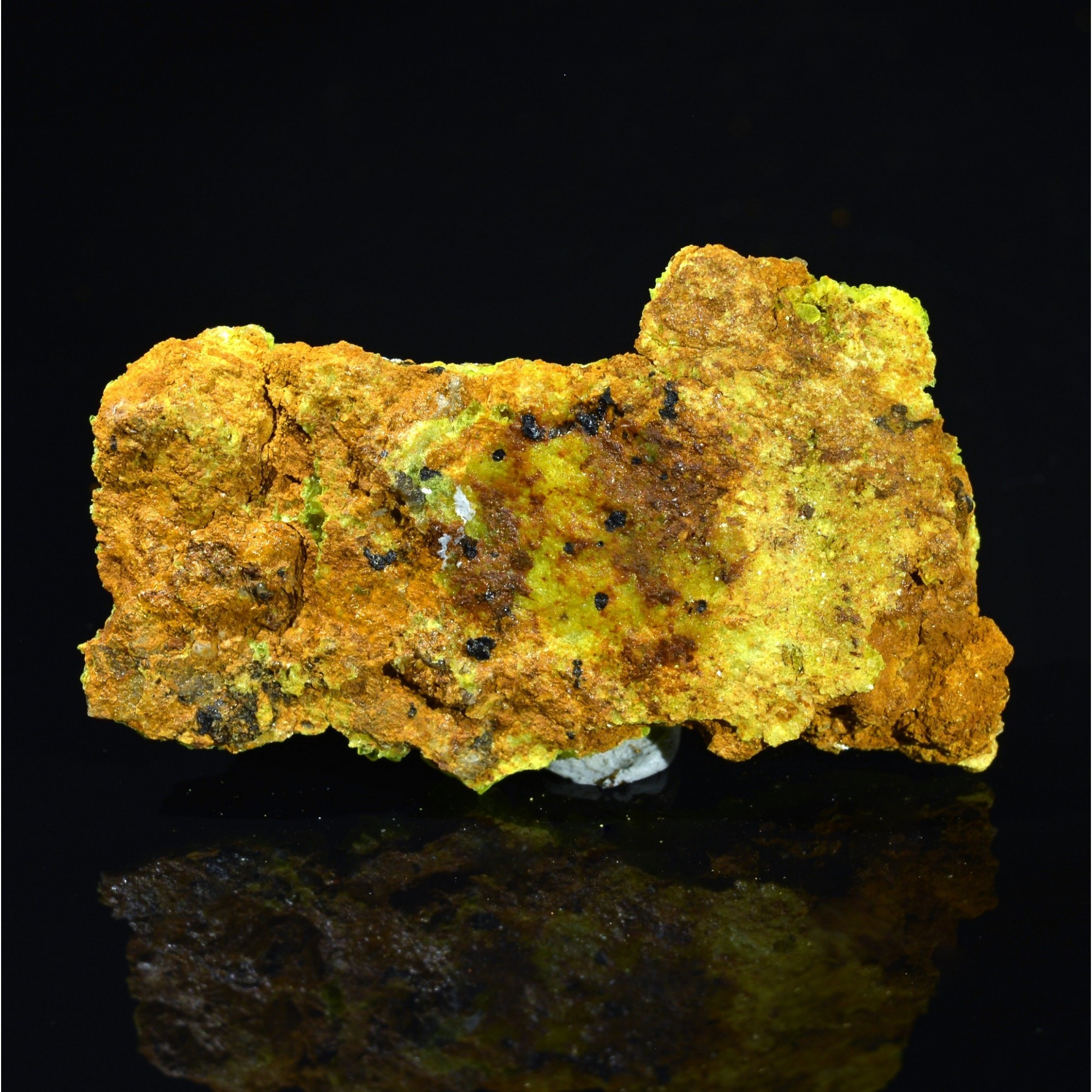 Autunite - Mine de Margnac, Haute-Vienne, France.